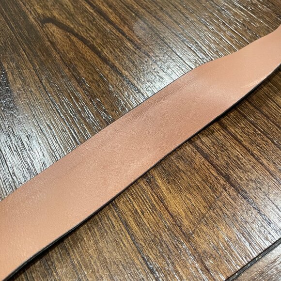 NWT Flawed J.Crew Women's XL Oval Buckle Belt Italian Leather Rich Toffee Brown - Picture 5 of 16